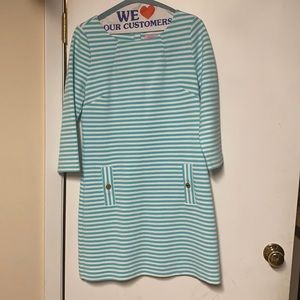Lilly Pulitzer Teal and White dress, Medium. EUC.